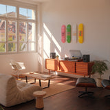 Keith Haring Skate Wall Art in a sunny japandi apartment