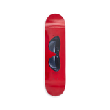 Tobias Spichtig's Sunglasses Red Hand signed skateboard art by the skateroom