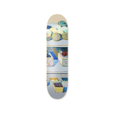 Wayne Thiebaud's Fruits, Vegetables, Melons skateboard art by the skateroom