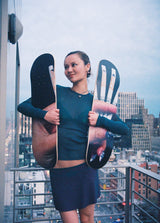 John Yuyi with her Smoke Me skate art editions