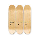 Yinka Ilori's Tryptich You are my world Loving you is easy skateboard art by the skateroom
