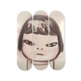 Yoshitomo Nara's Alone in the wind skateboard art by the skateroom