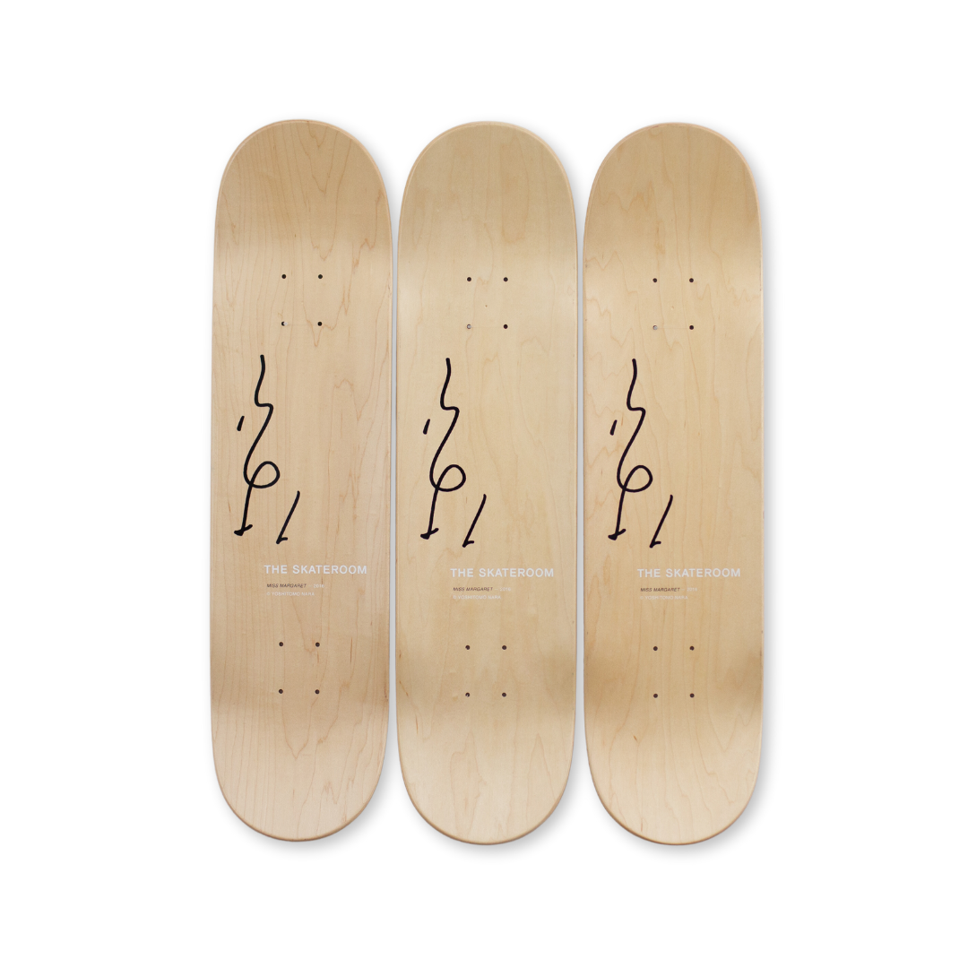 Yoshitomo Nara's Alone in the wind skateboard art by the skateroom