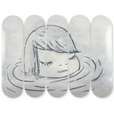 Yoshitomo Nara's In The Water skateboard art by the skateroom