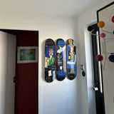 Basquiat skate wall art Horn Players in a cool interior