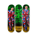 Packshot of The Nettle Dance skate decks by Gilbert & George and THE SKATEROOM