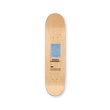 Top print of “Sky Blue” solo skateboard deck by Wassily Kandinsky – natural wood finish featuring a centered artwork reproduction, artist name, and THE SKATEROOM logo.