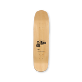 Top-print view of T-Rex’s special shape deck — where balance meets chaos in refined, expressive detail.