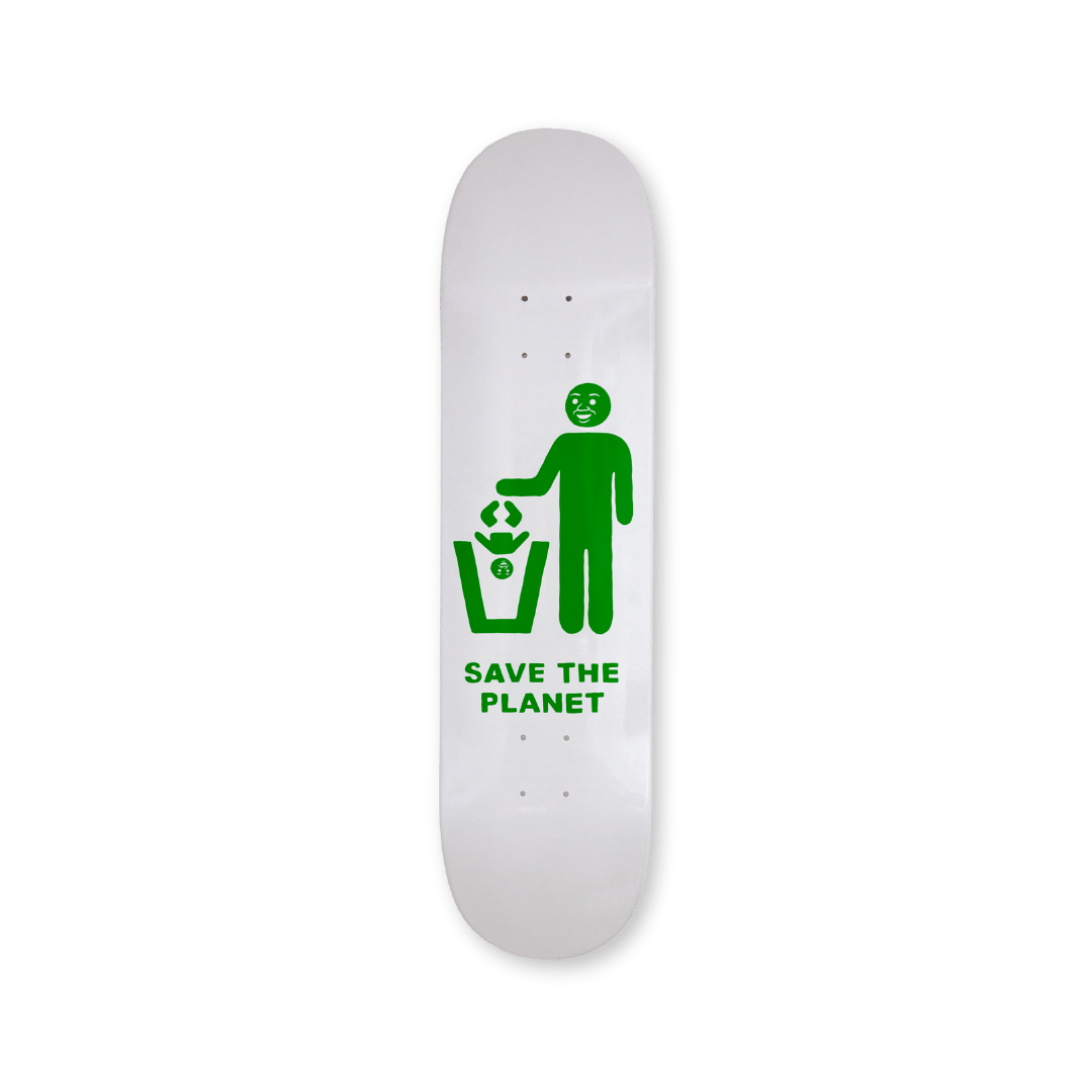 pack shot of Joan Cornellà and THE SKATEROOM "Save The Planet" skate art edition