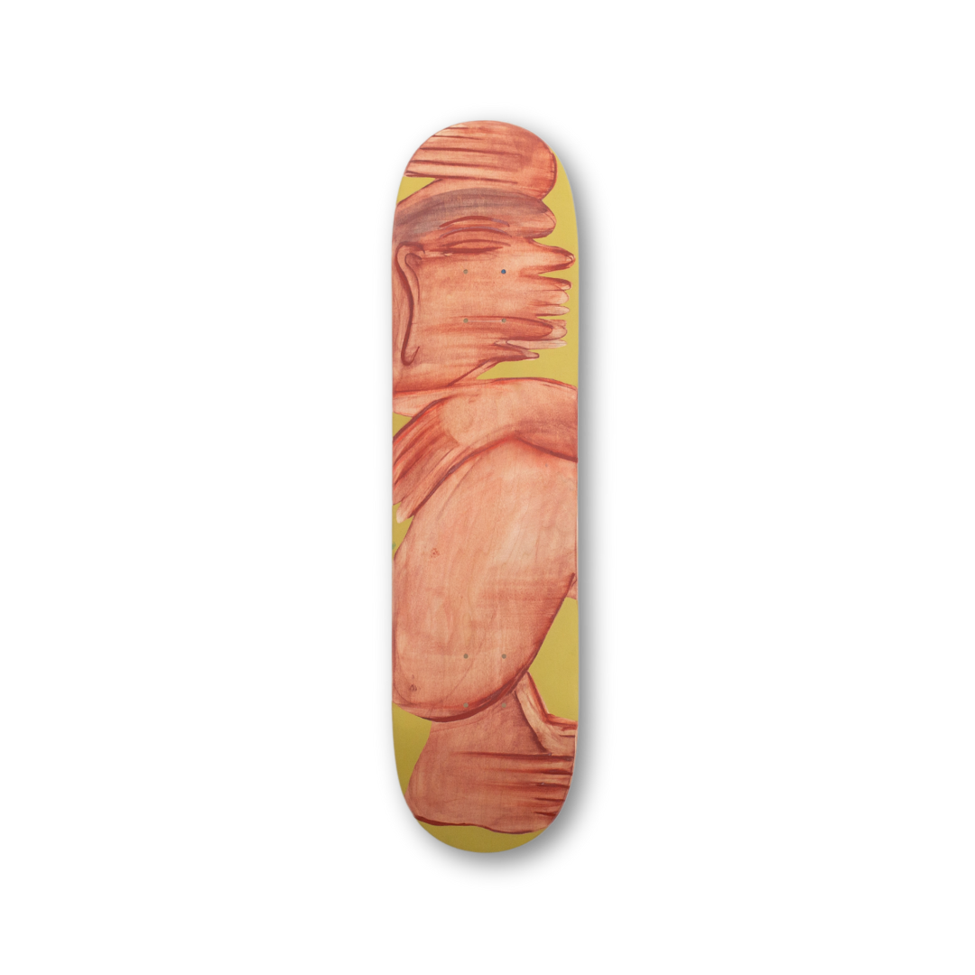 Anastasia bay nosegrind portrait hand signed green orange by THE SKATEROOM