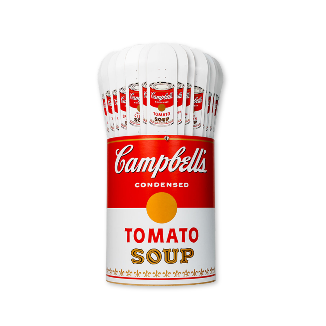 Andy Warhol 32 Campbell's soup cans red white skate decks by the skateroom