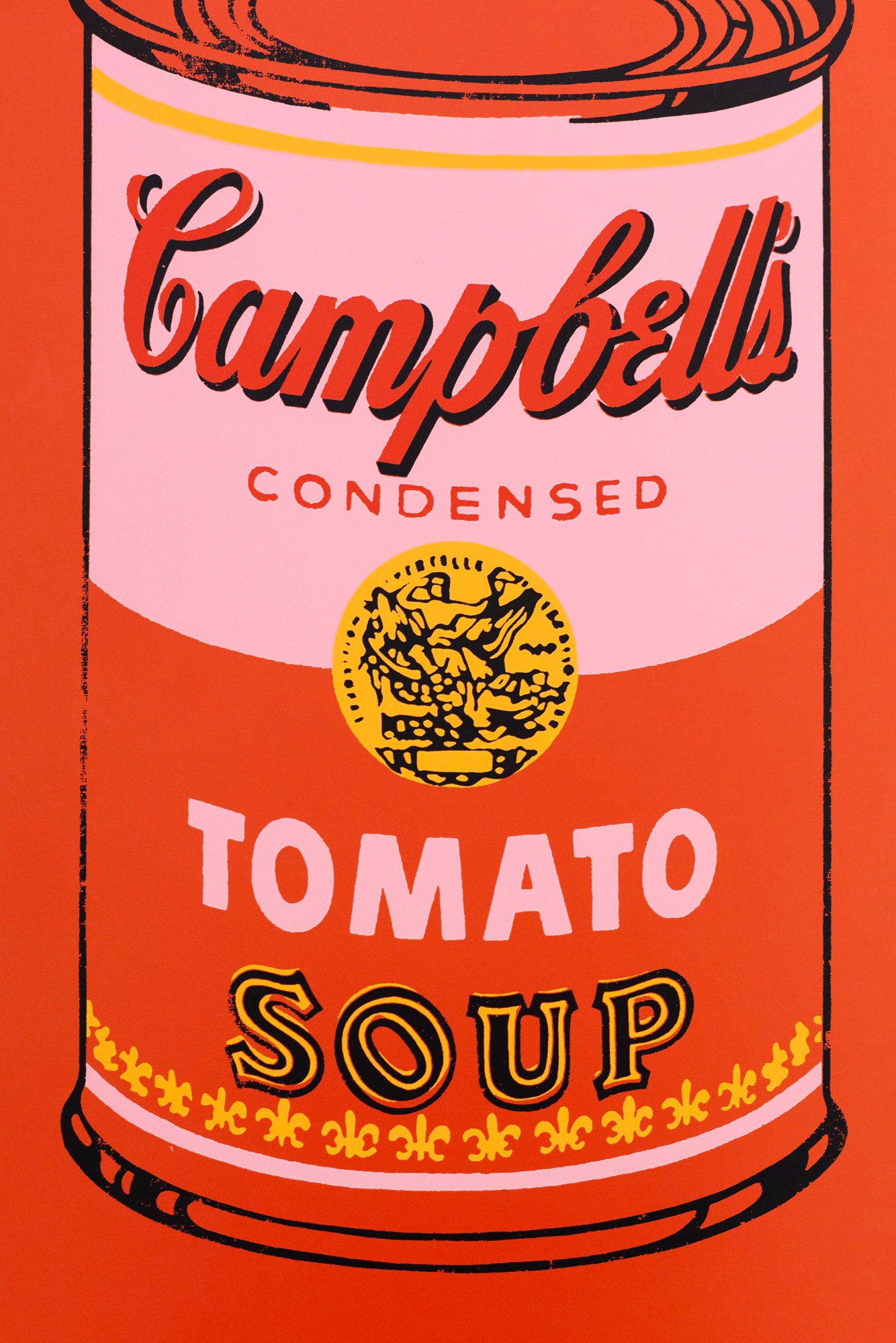 Andy warhol coloured campell's soup peach original art solo deck by THE SKATEROOM bottom edition
