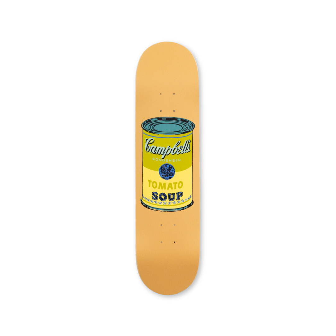 Andy warhol coloured campell's soup beige original art solo deck by THE SKATEROOM bottom edition