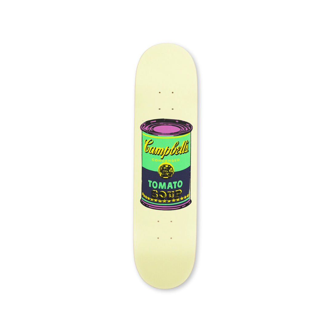 Andy warhol coloured campell's soup eggplant original art solo deck by THE SKATEROOM bottom edition