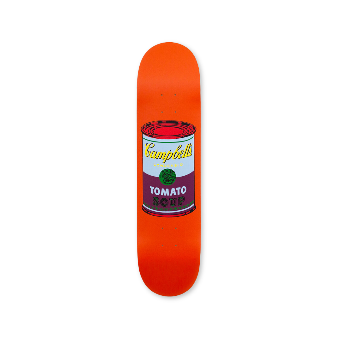 Andy warhol coloured campell's soup purple original art solo deck by THE SKATEROOM bottom edition