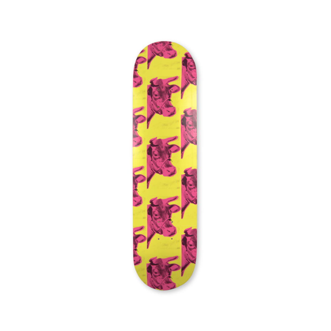 Andy warhol cow pink yellow solo deck bottom by THE SKATEROOM