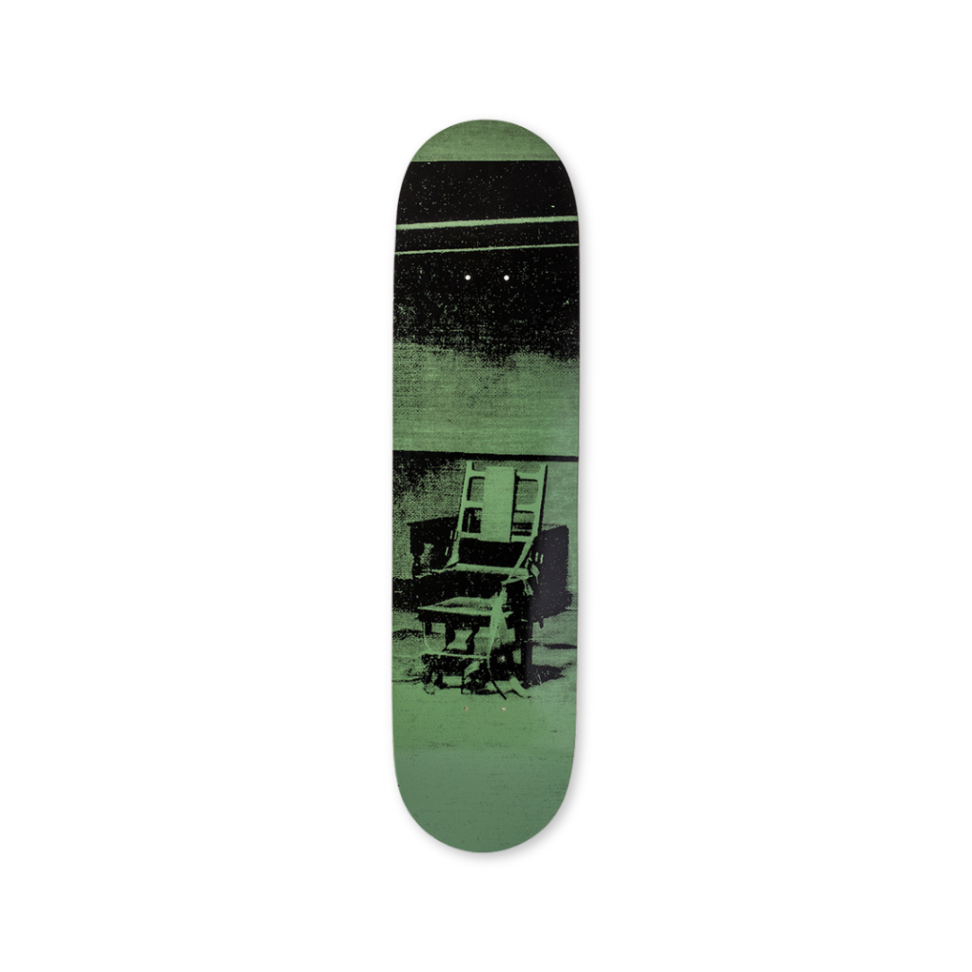 electric chair green Andy warhol bottom limited edition by the skateroom