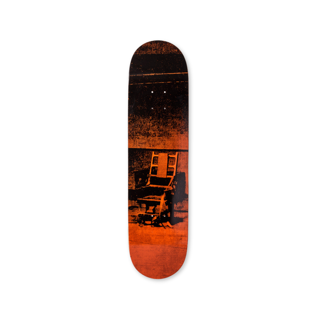 electric chair orange Andy warhol bottom edition by the skateroom