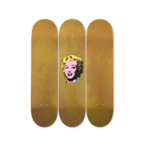 Andy warhol gold Marilyn Monroe triptych bottom by THE SKATEROOM pop art