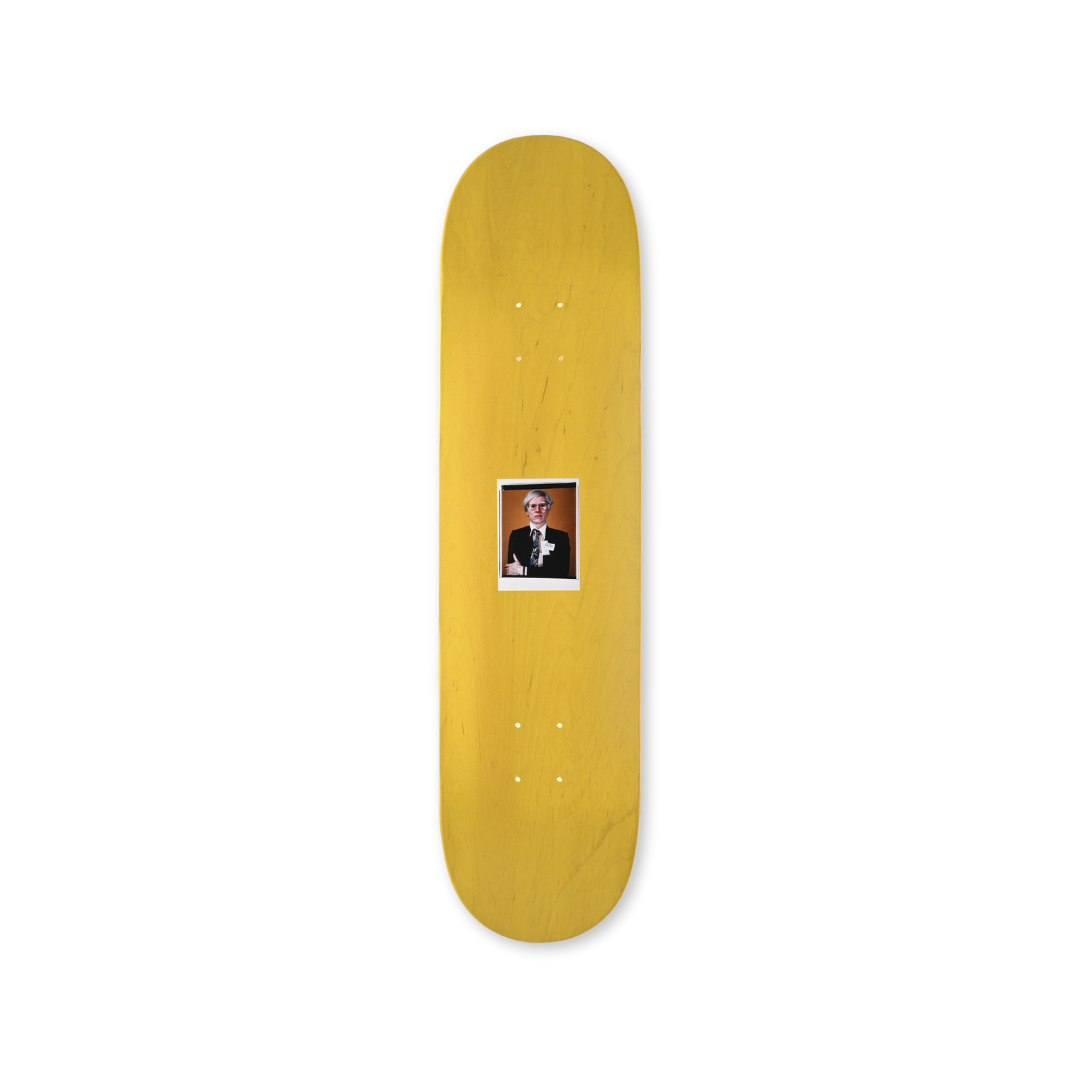 Andy warhol solo skateboard yellow by THE SKATEROOM 16 bottom deck