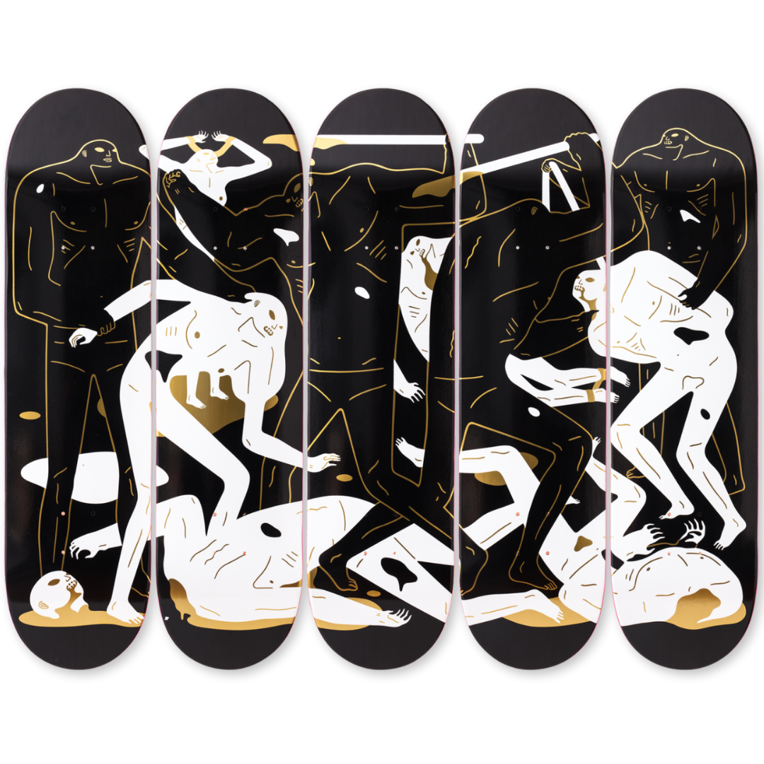 cleon peterson between man and god by THE SKATEROOM black and white pentaptych bottom