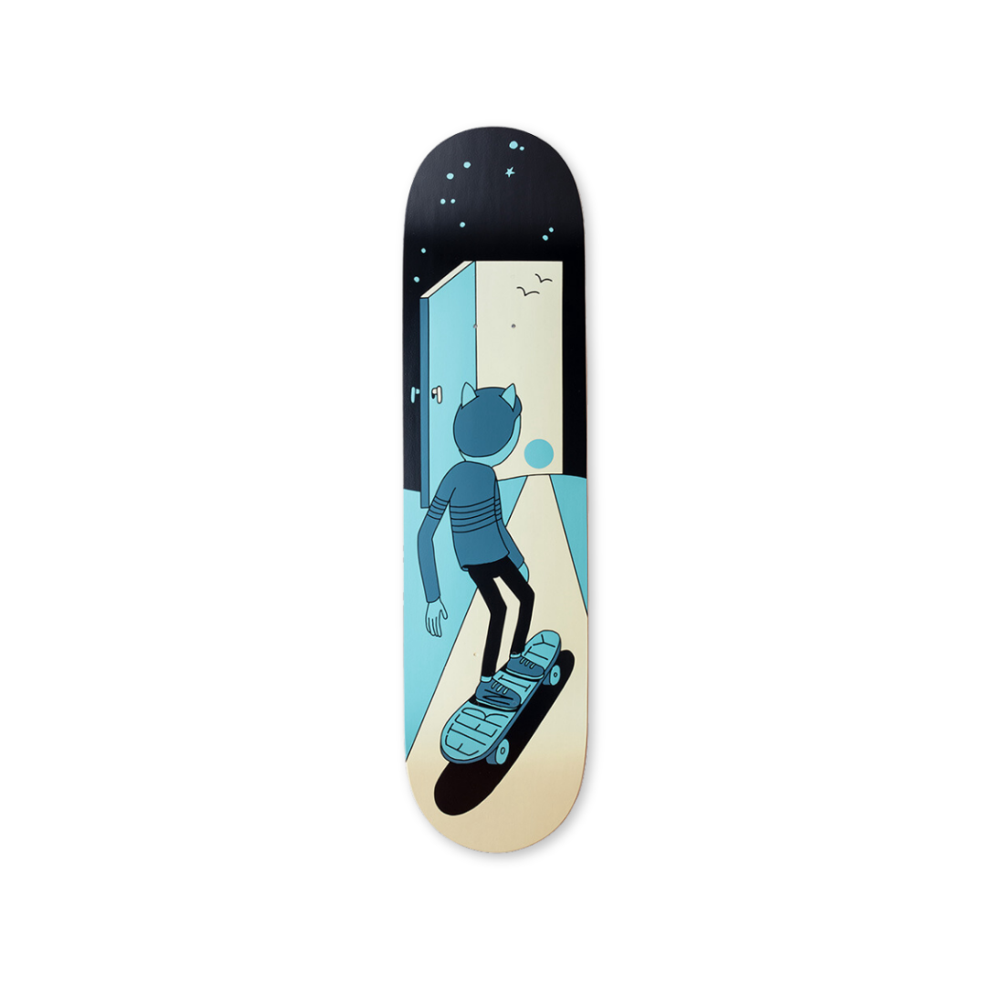 Jeremyville's Eternity skateboard art by the skateroom