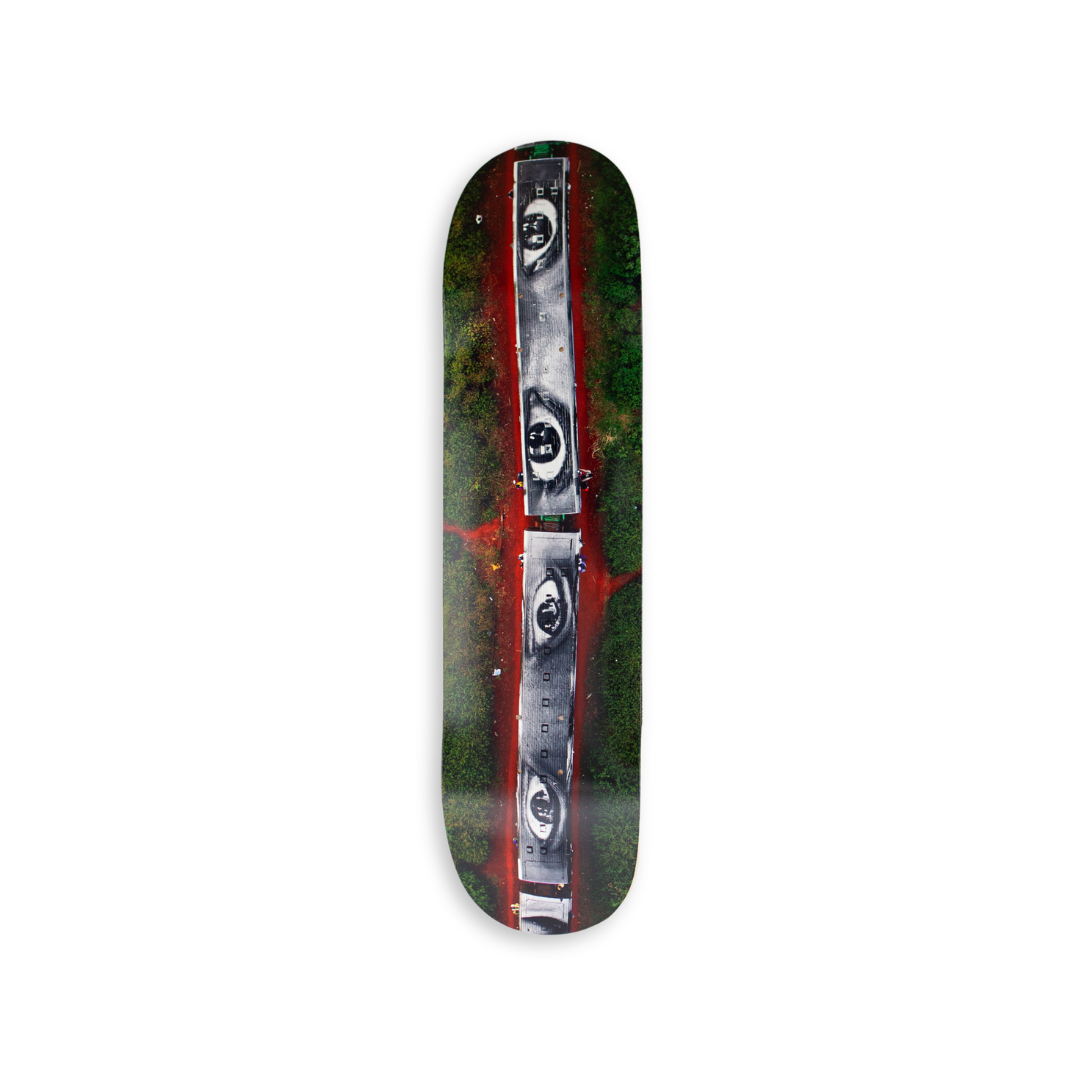 JR's 28 millimeters skateboard art by the skateroom