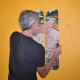 artist Jules de Balincourt with his Idol Hands THE SKATEROOM skate art edition