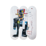 Jean-Michel Basquiat's Irony of a negro policeman skateboard art by the skateroom