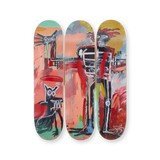 jean michel basquiat boy and dog in a johnnypump 1982 open edition triptych bottom with the skateroom