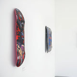 skate art editions by Korakrit on a gallery wall