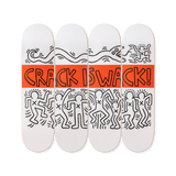 Keith Haring's Crack Is Wack skateboard art by the skateroom