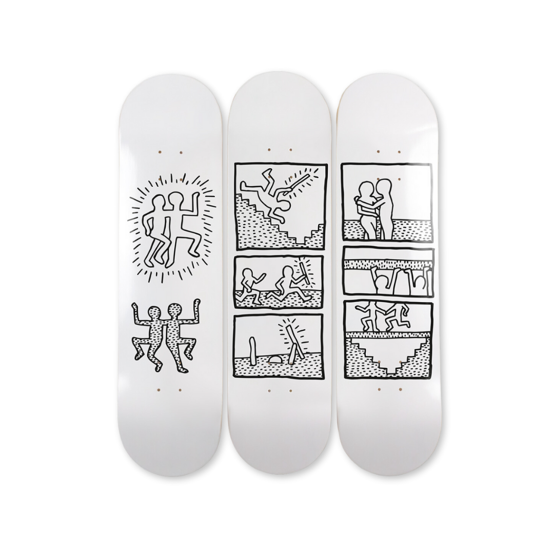 Keith Haring's Untitled (1981) skateboard art by the skateroom
