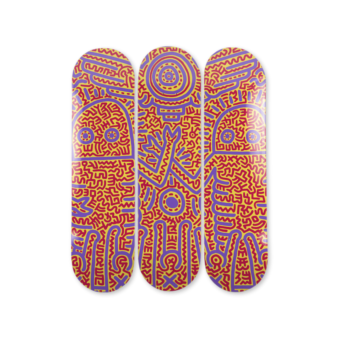 Keith Haring's Untitled (1984) skateboard art by the skateroom