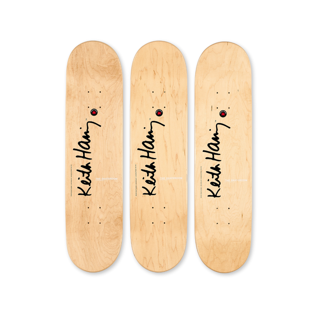 Keith Haring's Untitled (centipede) skateboard art by the skateroom