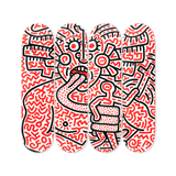 Keith Haring's Man and medusa skateboard art by the skateroom
