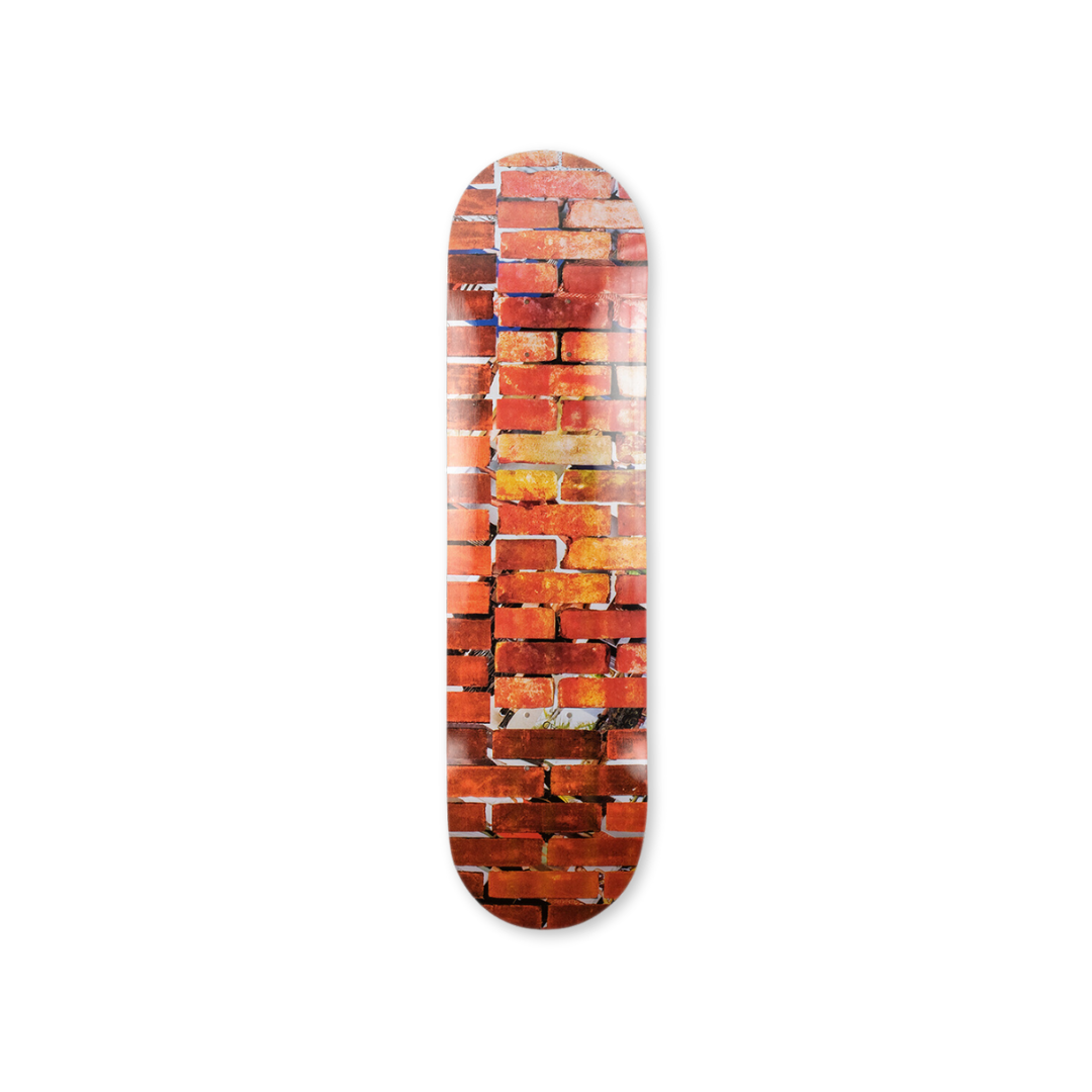 Kelley Walker's Red Bricks skateboard art by the skateroom