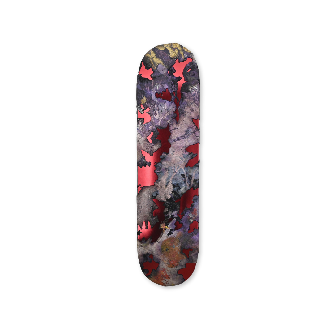 Korakrit Arunanondchai's Earth Blood 4 skateboard art by the skateroom