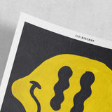Beni Bischof Contemporary Art print by The Skateroom, unframed with curved corners, detail view on grey background