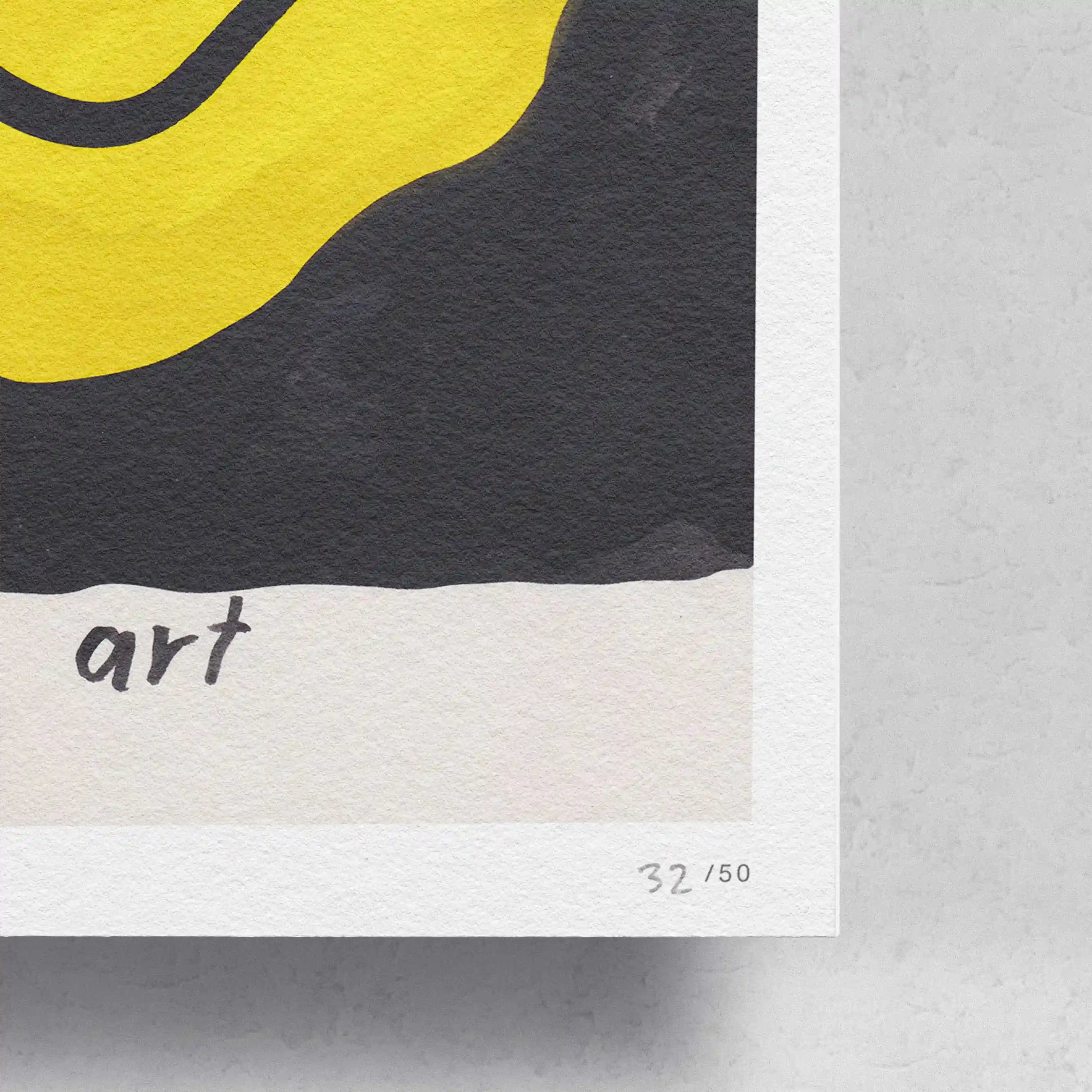 Beni Bischof Contemporary Art print by The Skateroom, unframed with straight corners, detail view on grey background