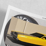 Beni Bischof Good Years print by The Skateroom, unframed with curved corners, detail view on grey background