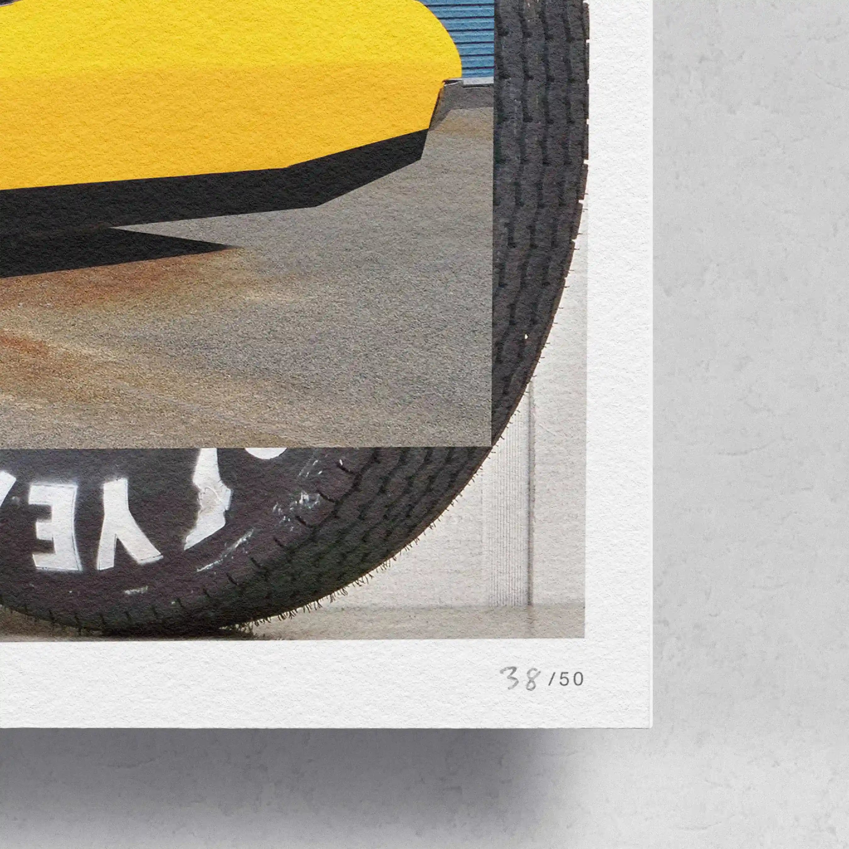 Beni Bischof Good Years print by The Skateroom, unframed with straight corners, detail view on grey background