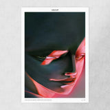 Lulu Lin Love Was So Gently Born Into Our Hearts limited edition art print by The Skateroom, flat lay view showing full print on grey background