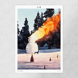 Holy (Merry) limited edition art print by Sangho Noh, flat lay view showing print quality and paper texture