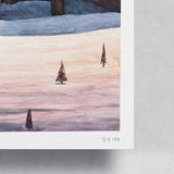 Holy (Merry) giclée print by Sangho Noh, unframed with straight corners, detail view on white background