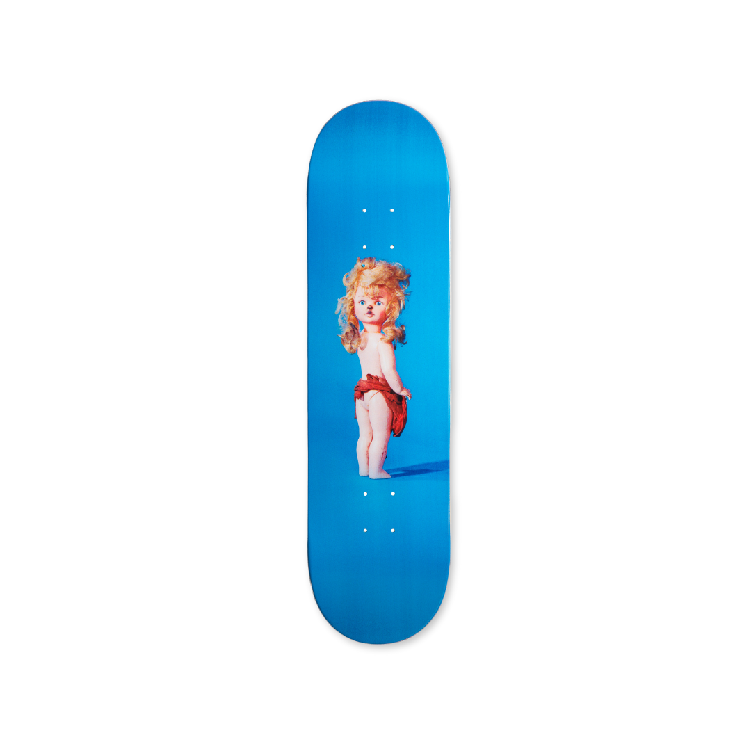 Paul McCarthy's Doll skateboard art by the skateroom
