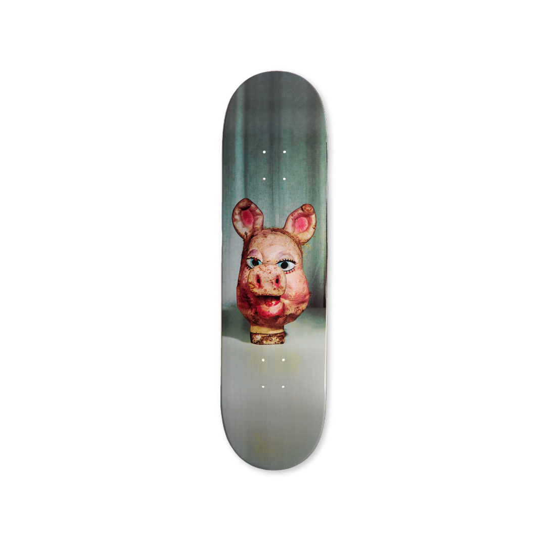 Paul McCarthy's Piggy skateboard art by the skateroom
