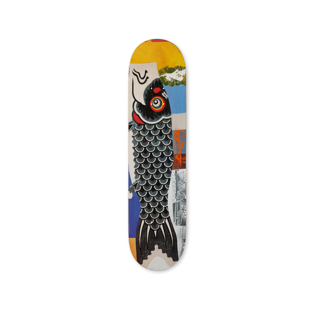 Robert Rauschenberg's Doubleluck skateboard art by the skateroom
