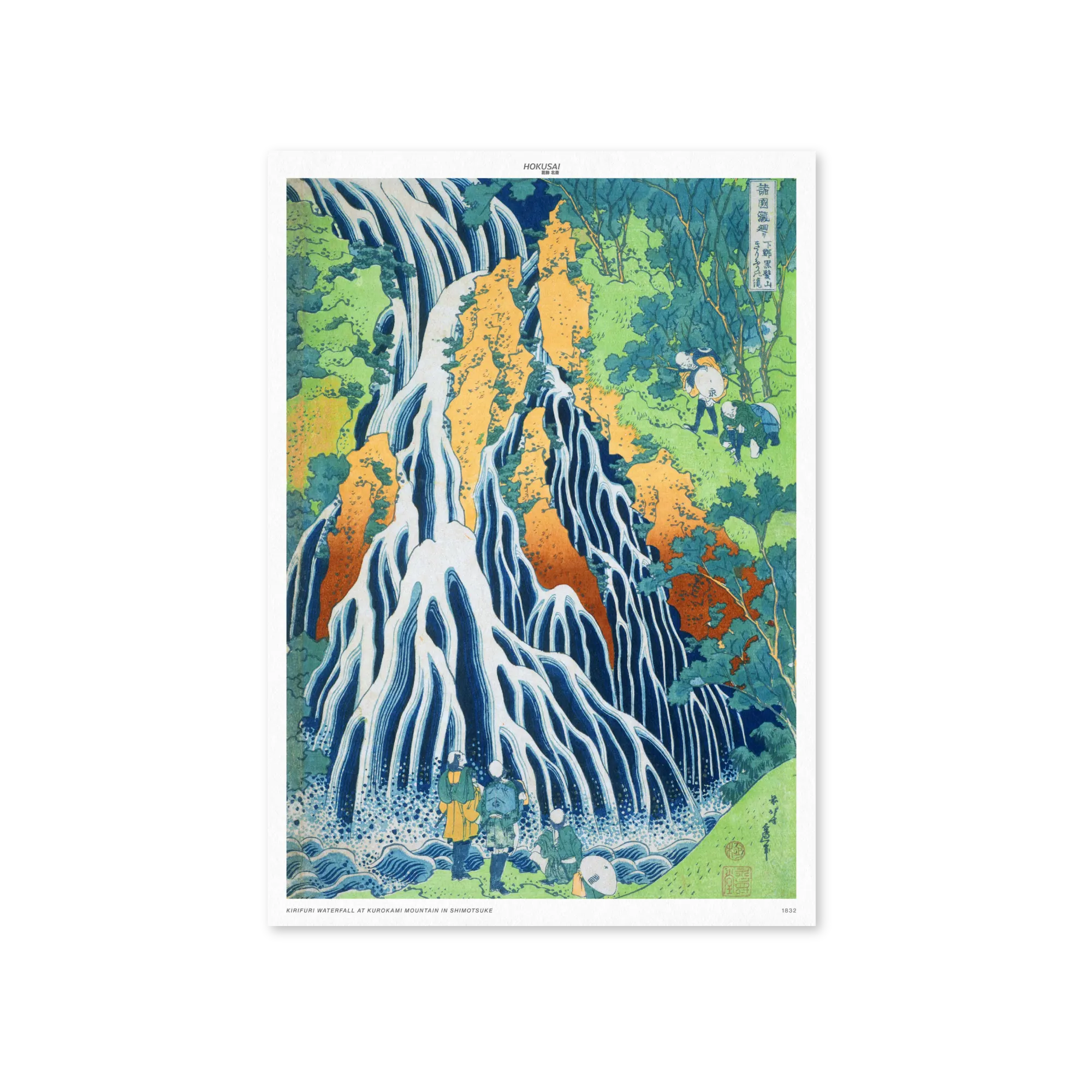 Kirifuri Waterfall at Kurokami Mountain in Shimotsuke - Print