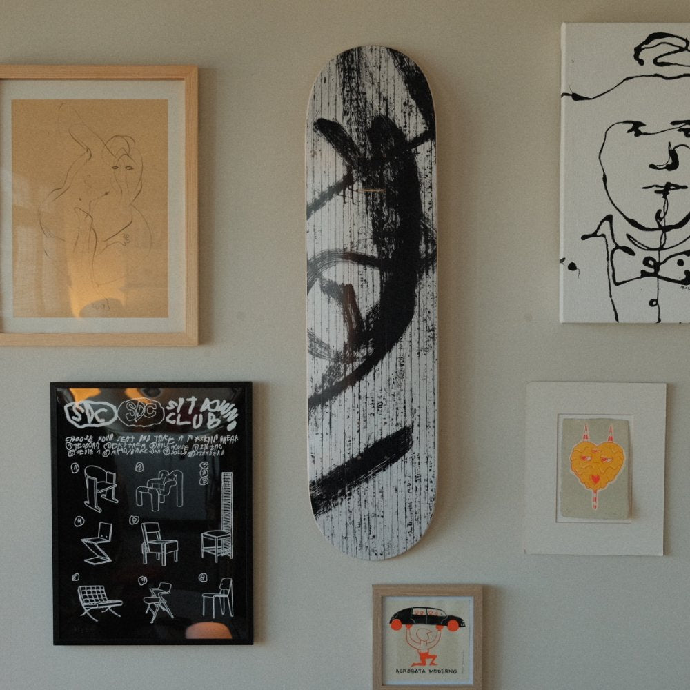 gregor hildebrandt barta board bottom solo by THE SKATEROOM on the wall of a design singapore apartment